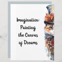 Katt 3 Kitten med ro vattenfärg