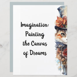 Katt 3 Kitten med ro vattenfärg