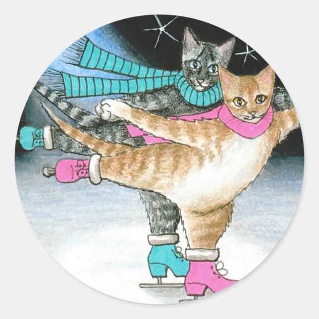 katt 437-dekal runt klistermärke (Framsida)