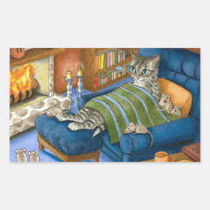 katt 459 rektangulärt klistermärke