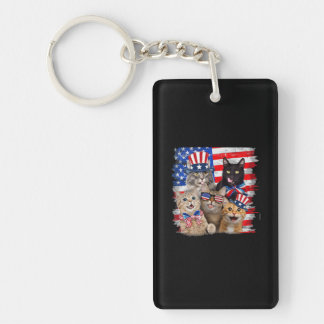 Katt 4:e juli: Amerikanska solglasögon av Flagga