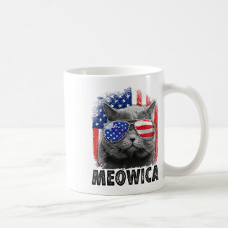 Katt 4:e Juli Tröjor Meowica Merica Män USA Amer Kaffemugg
