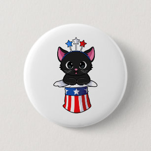 Katt 4 juli Meowica Kitten American Patriotic Knapp
