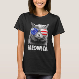 Katt 4 juli Meowica Merica Manar USA F T Shirt