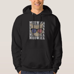 Katt 4 juli Meowica Merica Manar USA Fl Hoodie