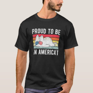 Katt 4 juli Meowica Merica Manar USA Fl T Shirt