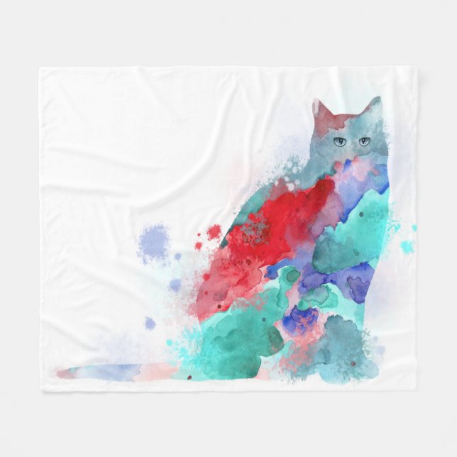 Katt 609 fleecefilt (Framsidan (Horisontell))