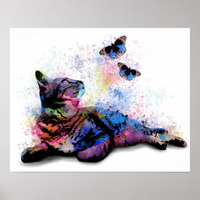 Katt 614 fjäril poster (Framsidan)