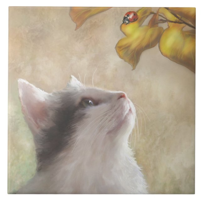 katt 669 kakelplatta (Framsidan)