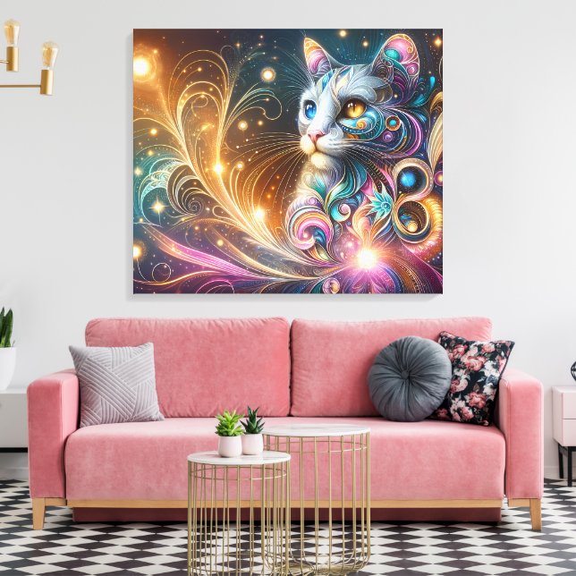 Katt Abstrakt Canvastryck (Insitu (Vardagsrum))