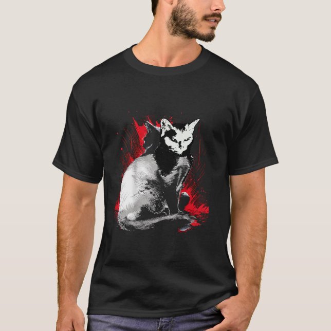 Katt Abstrakt Katten är den inre egendomen av bitt T Shirt (Framsida)