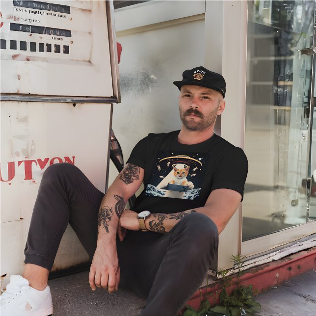 Katt Alien Abduction - bara en mer självklar perso T Shirt (Cat Alien Abduction T-Shirt )