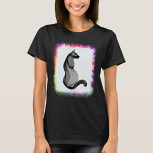Katt Älskar Pappa Mamma Pojke Flicka Tie Dye  Blek T Shirt