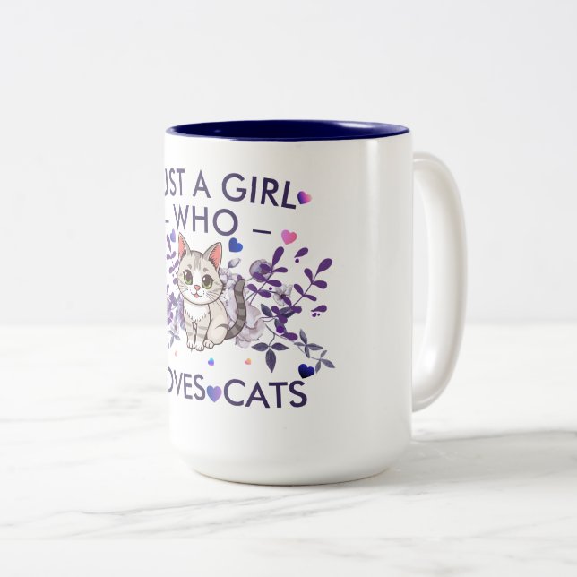 katt älskare husdjur kaffe muggar, muggar skapa di (Framsida höger)