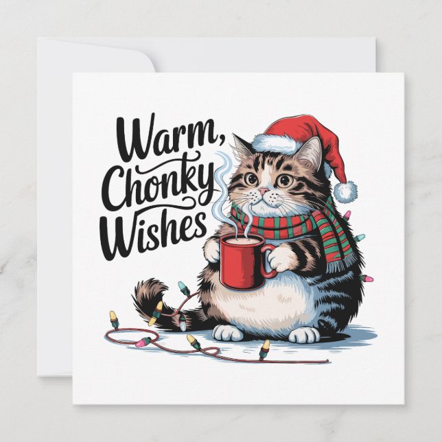 Katt älskare julhälsningar. julkort (Framsida)