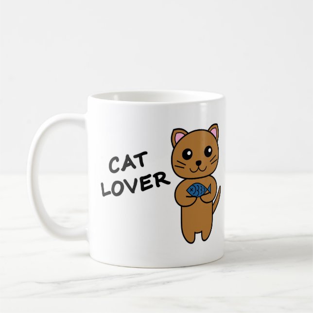 KATT ÄLskare Kaffe Mugg (Vänster)
