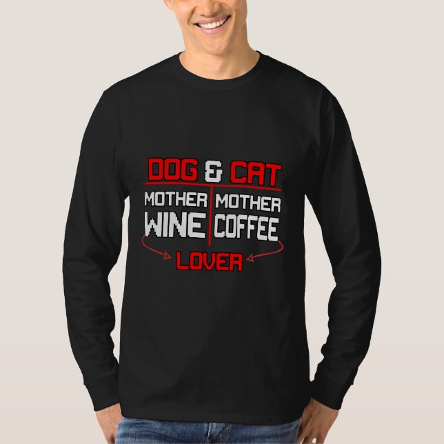 Katt Amp Hund Mor Vin 27 T Shirt (Framsida)