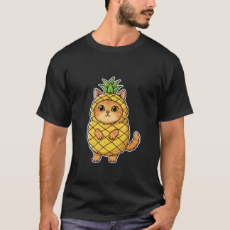 Katt Ananas Kostym T Shirt