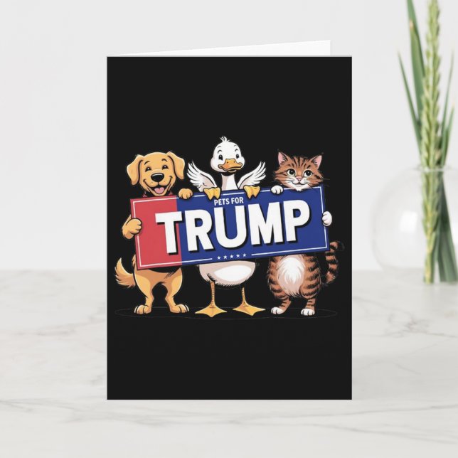 Katt Anka Hund Husdjur För Trump  Kort (Framsida)