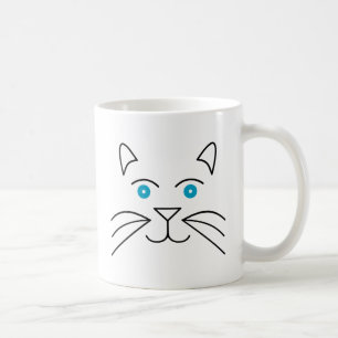 Katt ansikte kaffemugg
