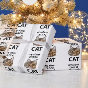Katt Ansikte Min Väckarklocka Tabby Katt Presentpapper
