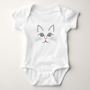 Katt ansikte t-shirt