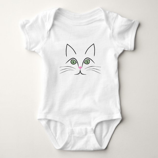 Katt ansikte t-shirt (Framsida)