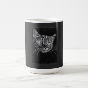 Katt Ansikte Teckning Av Mark Edward Westerfield Kaffemugg