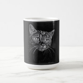 Katt Ansikte Teckning Av Mark Edward Westerfield Kaffemugg
