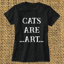 Katt är konst som är en fin, enkel modern personli t shirt