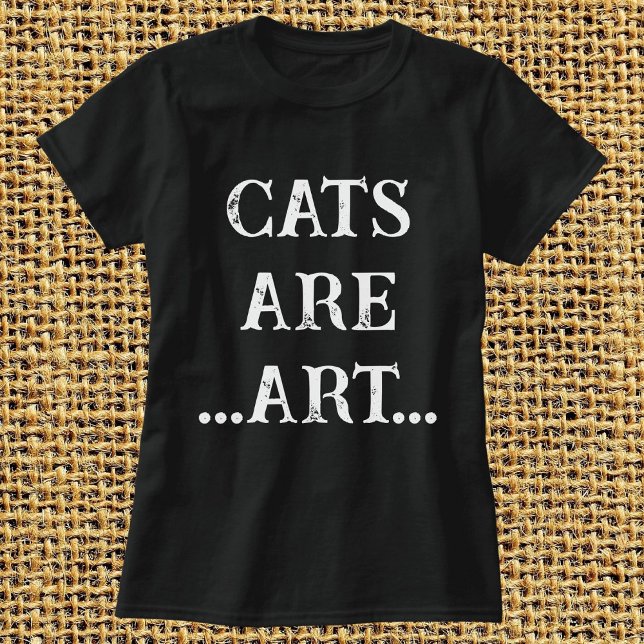 Katt är konst som är en fin, enkel modern personli t shirt (Skapare uppladdad)