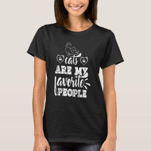 Katt är min favoritgrupp Cat Kärlek Cat Owner Fam T Shirt