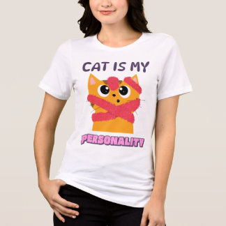 Katt är min personlighet Kattälskare T Shirt