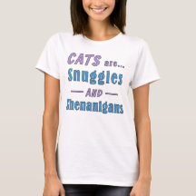 Katt är nuggles och Shenanigans T-Shirt