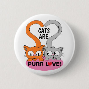 Katt är Purr Kärlek, knapp