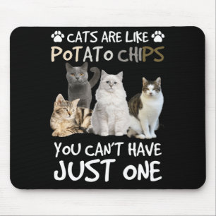 Katt är som potatis Chip Cat Lovers Tee Kattunge Musmatta