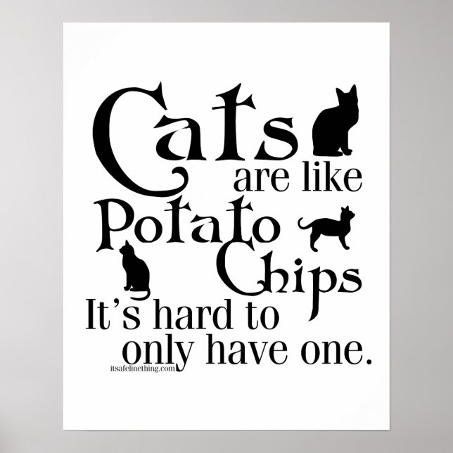 Katt är som potatis chip.. poster (Framsidan)