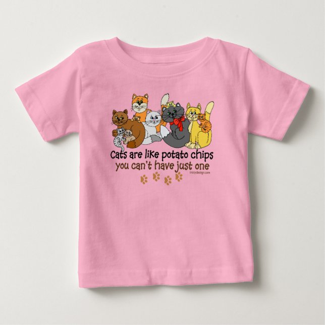 Katt är som potatis chip t-shirt (Framsida)
