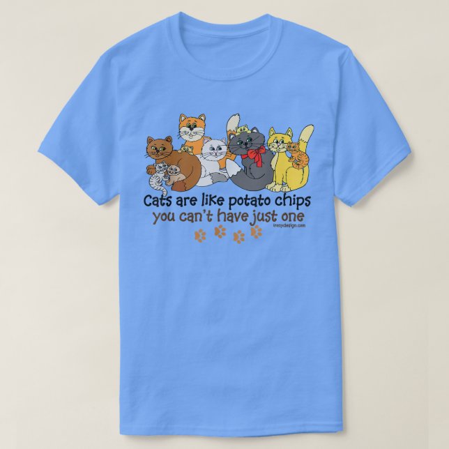 Katt är som potatis Chip.  T Shirt (Design framsida)