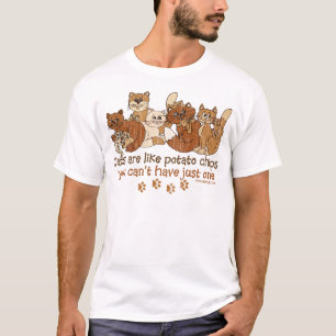 Katt är som potatis chip tee shirt