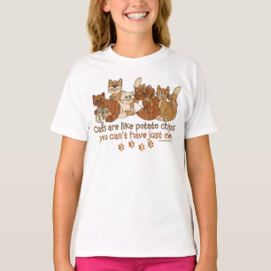 Katt är som potatis chip tee shirt