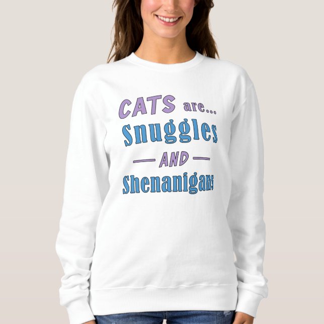 Katt är ungel och shenanigans t shirt (Framsida)