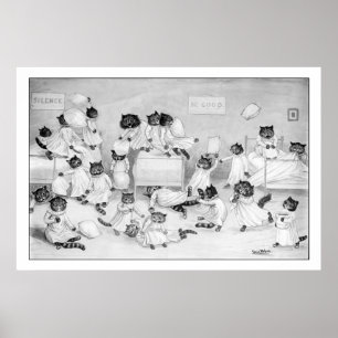 Katt Art av Louis Wain 1900 Poster