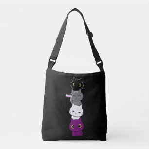 Katt Asexuellt Pride Cute Ace Flagga Djurens Djur Axelväska