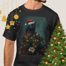 Katt-astrof Julhelg Kaos Rolig Katt  T Shirt