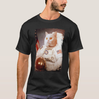 Katt Astronaut Måne Rymduppdrag Djur Astronaut  T Shirt