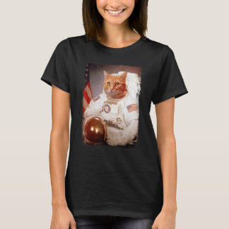Katt Astronaut Måne Rymduppdrag Djur Astronaut  T Shirt