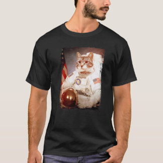 Katt Astronaut Måne Rymduppdrag Djur Astronaut T Shirt