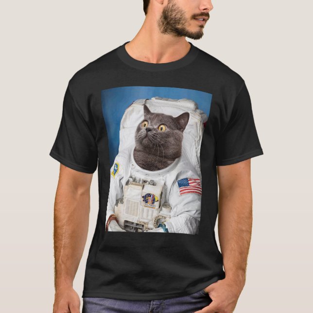 Katt Astronaut t-shirt - Catstronaut Rymdresor s (Framsida)