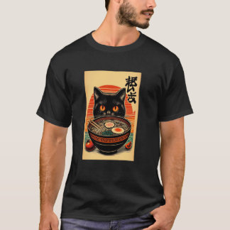 Katt äter Ramen, kattälskare, japanska nudlar, Ram T Shirt